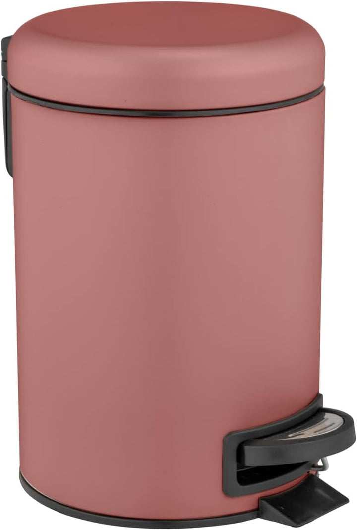 WENKO Treteimer Leman, 3 Liter, mit herausnehmbarem Einsatz, aus lackiertem Stahl, 17 x 25 x 22,5 cm