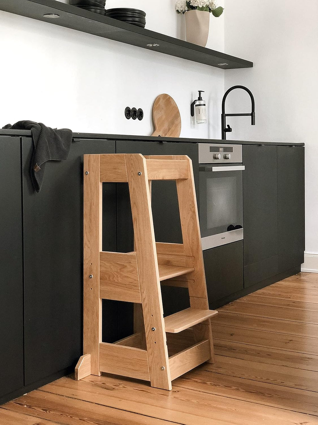 tiSsi ® Lernturm, Entdeckerturm Montessori mitwachsend Eiche Natur