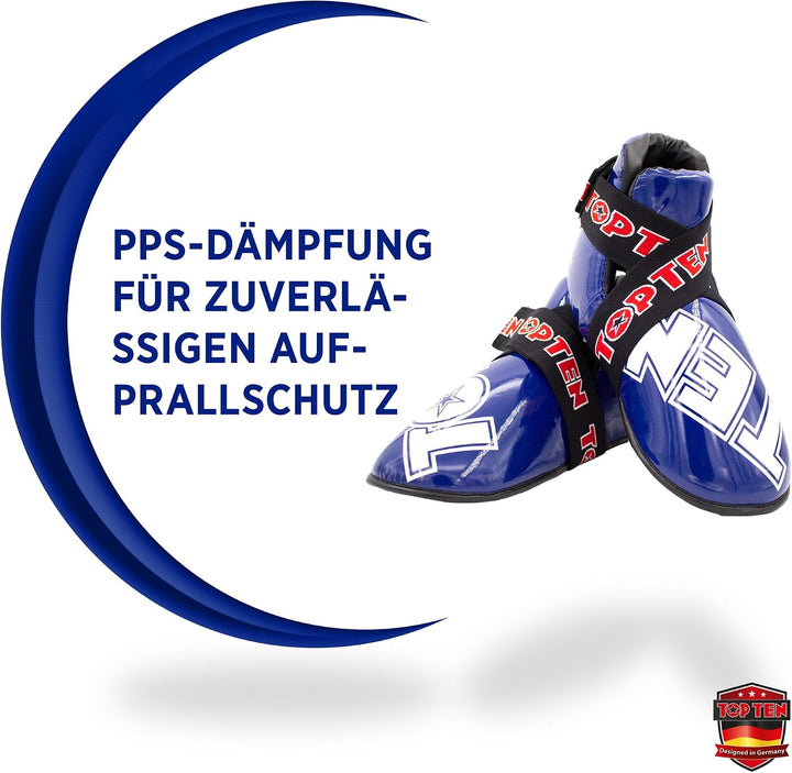 TOP TEN Fussschutz „Superlight“ für den Wettkampf Blau M, Blau M