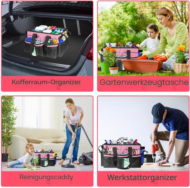 Boczif Reinigungs-Caddy-Tasche, tragbar, mit Griff, Schultergurten und Abnehmbarer Trennwand, Werkze