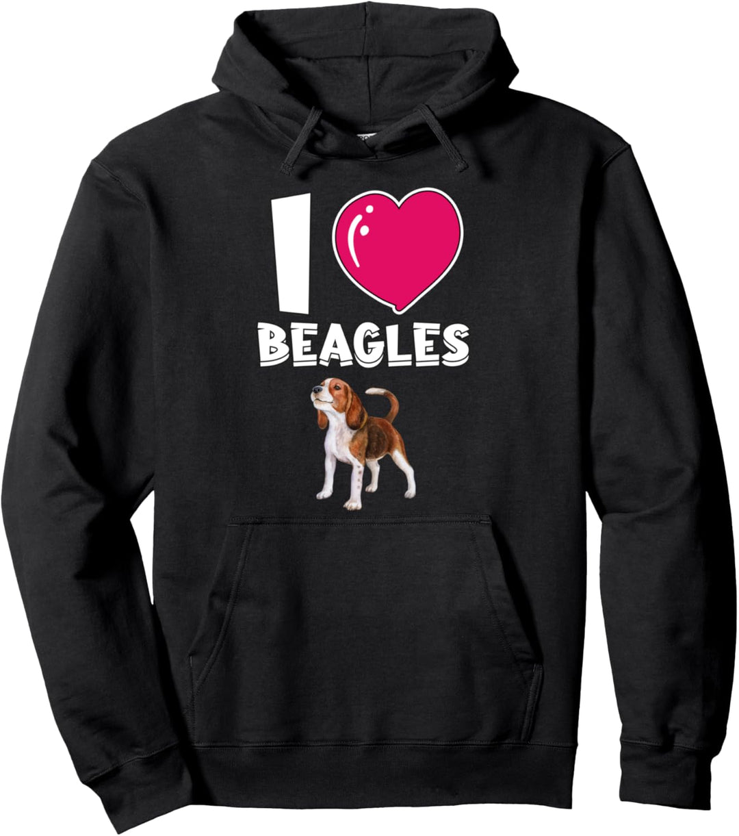 Ich liebe Beagle I Love Beagle Geschenk Beagle Pullover Hoodie