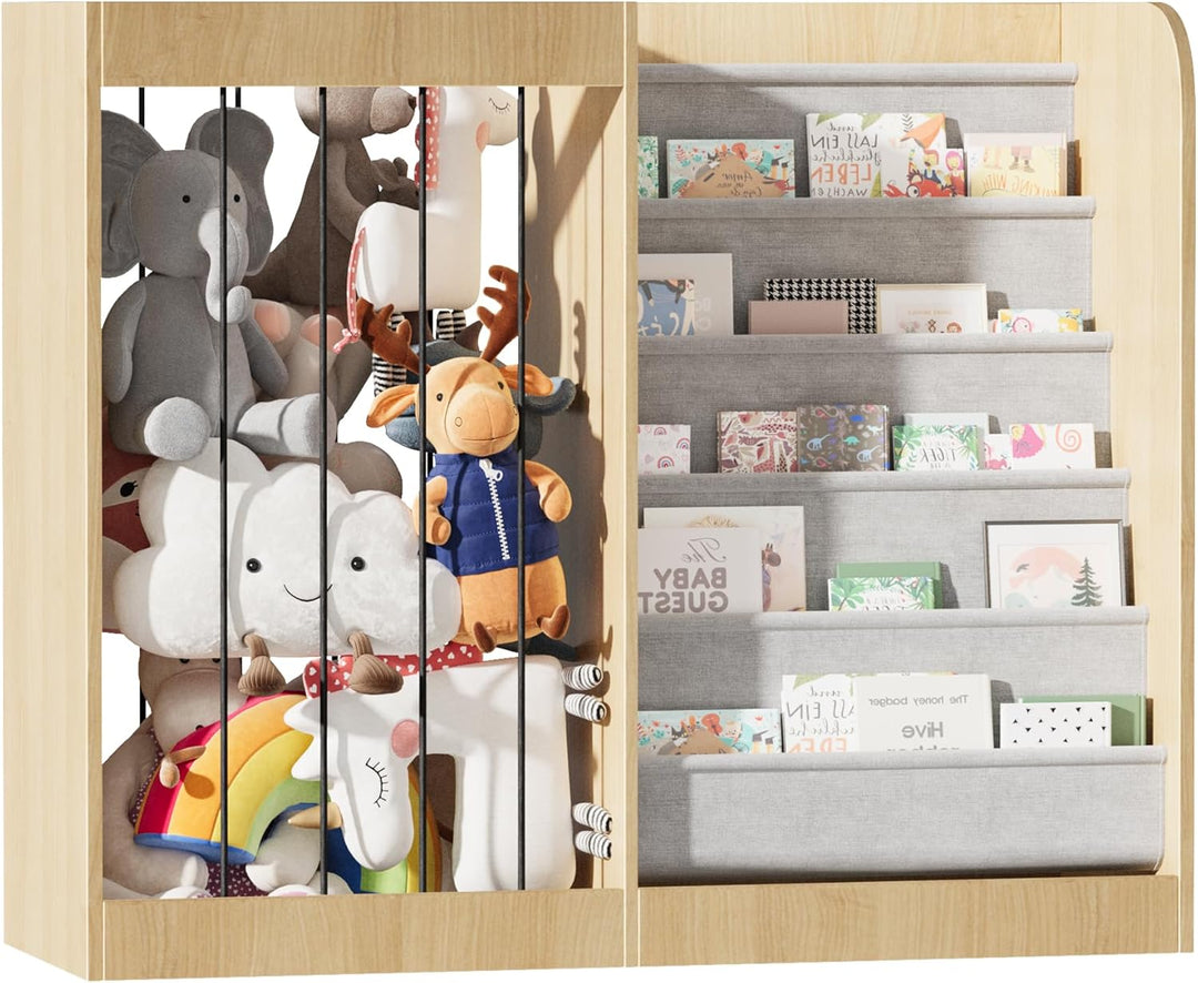 NACHES Kinder Bücherregal Spielzeugregal Kuscheltier Aufbewahrung Kinderregal Spielzeug-Organizer fü