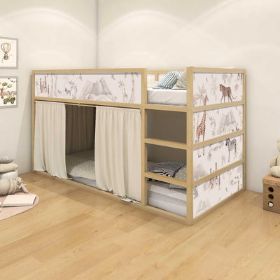 WANDKIND Aufkleber für IKEA KURA Kinderbett Hochbett Klebefolie Möbelfolie Sticker Kinderzimmer Safa