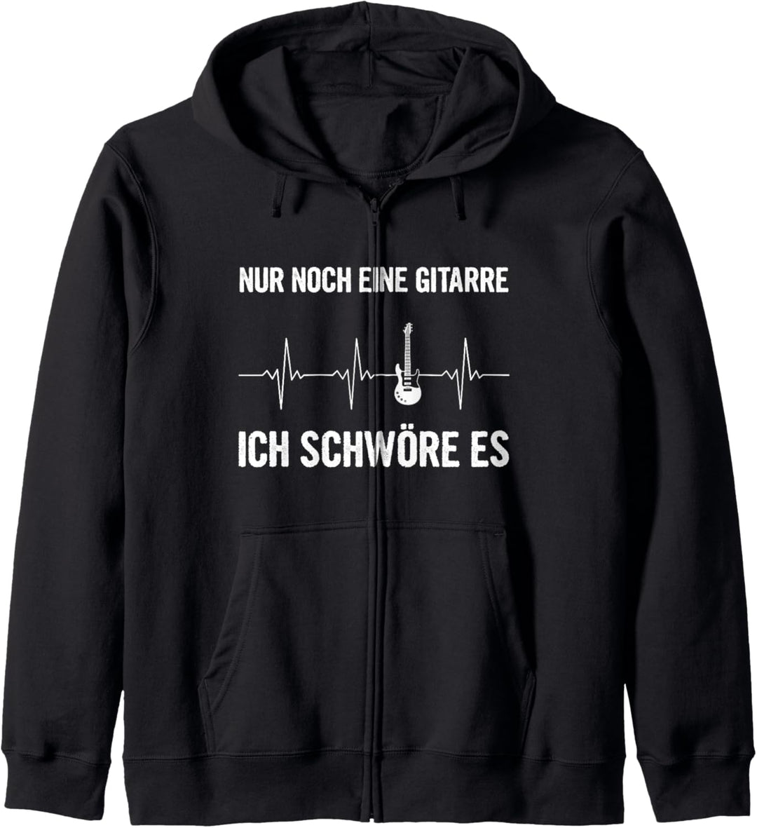 Gitarrist Nur Noch Eine Gitarre Lustiges Gitarren Herzschlag Kapuzenjacke