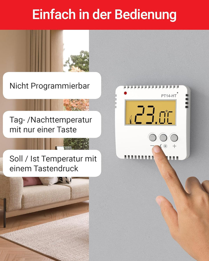 Elektrobock Raumthermostat und Stellantrieb Set, PT14-HT-SEH