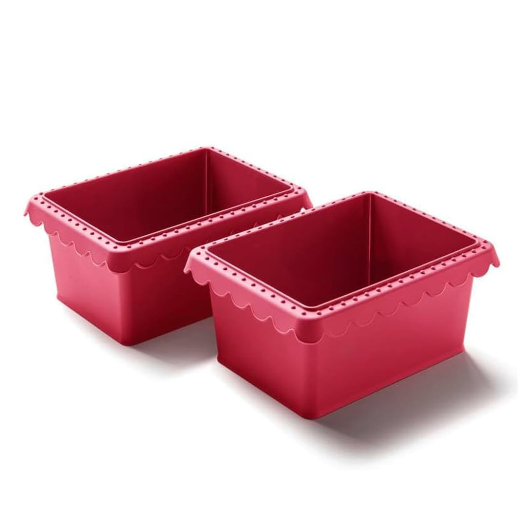 Coolinato - Mini Brotbackform 550g aus hitzebeständigem Platinsilikon Set 2er grau 17x13x7,5cm - Sil
