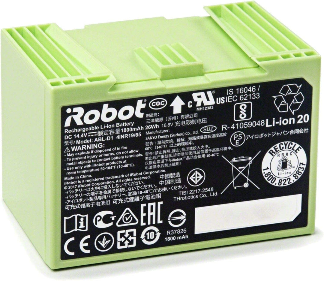 iRobot Originalteile - Roomba Lithium-Ionen-Akku - Kompatibel mit den Serien Roomba e/i - Grün, 1800