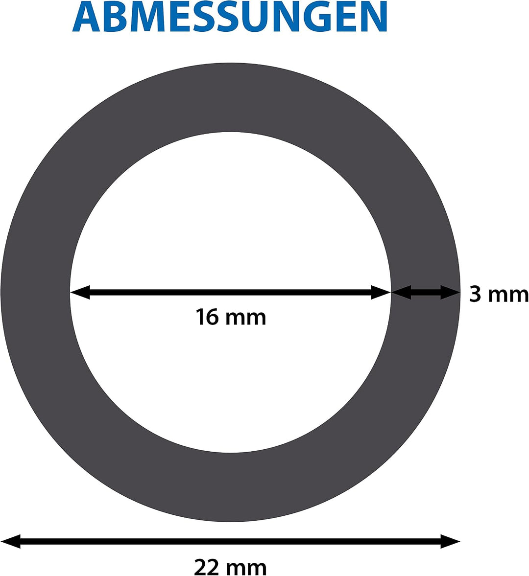 ARKA PVC-Schlauch - 16/22 mm, 5 m, Grau - Langlebiger Flexschlauch ideal für Aquarien, Teiche, Haush