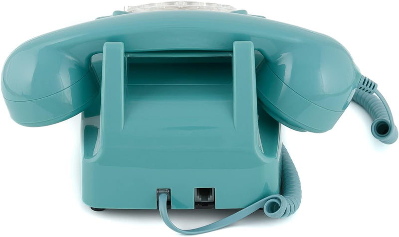 GPO 746ROTARYBLU Retro Telefon mit Wählscheibe im 70er Jahre Design Blau, Blau