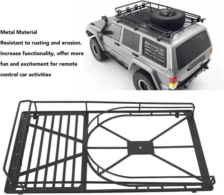 Axial SCX6 1/6 RC-Autodach-Gepäckträger aus Metall, Hochfestes, Stilvolles Trage Blech, Rostfrei, Re