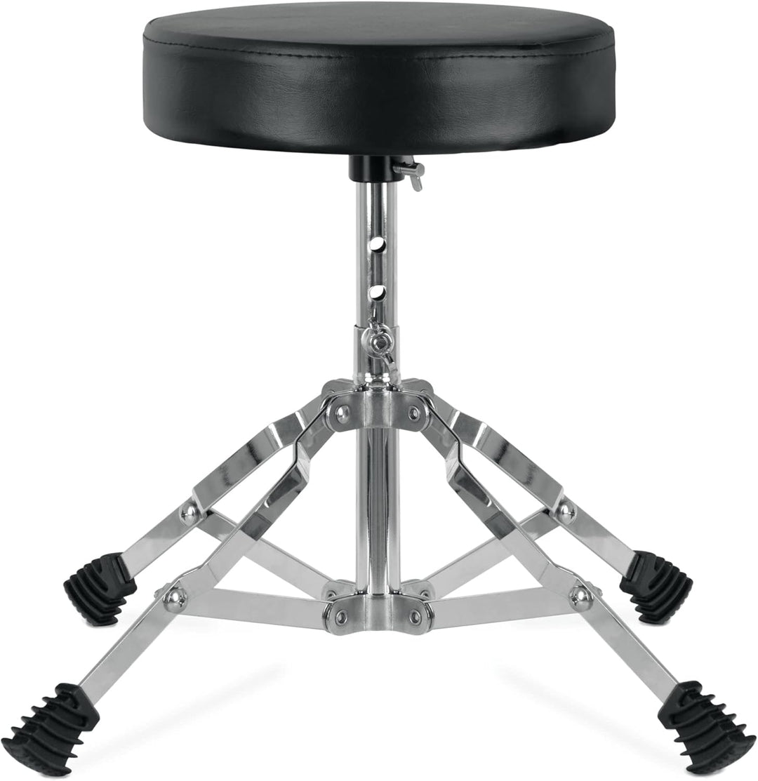 XDrum Schlagzeughocker Junior - Drumhocker für Kinder - 3-Fach Höhenverstellbar von 32cm-37cm - Stab