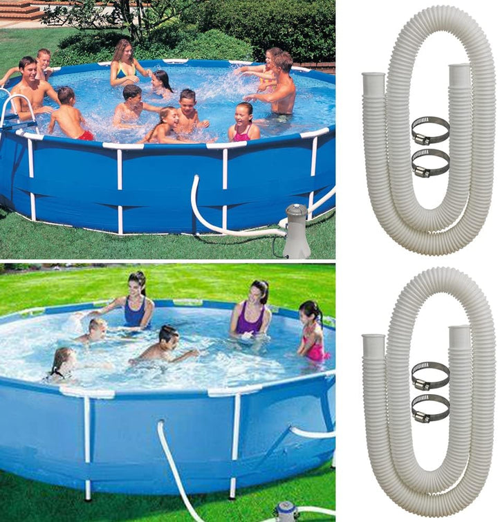 DAILJMON Poolschläuche Ersatzschläuche für oberirdische Pools, weiss1.25"/32MM Durchmesser-Länge 59"