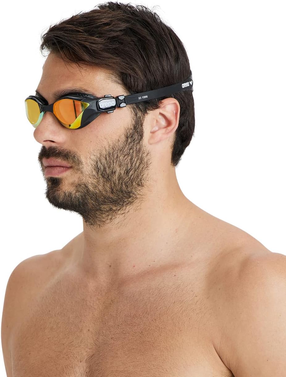ARENA Unisex Cobra Tri Swipe Mr Schwimmbrille (1er Pack) Einheitsgrösse Yellow Copper-Black, Einheit