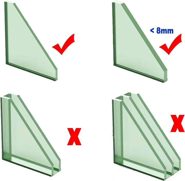 Hooha Fensterputzer Magnetisch Für Einfach Fenster, 2.5M Sicherheitsseil,Anti-Tropf-Material Nicht L