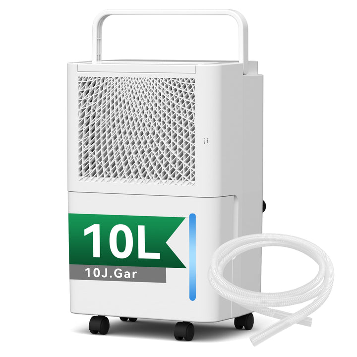 Luftentfeuchter Elektrisch,10L/Tag Hochleistungs Entfeuchter,Raumentfeuchter mit Wäschetrocknung, Ab