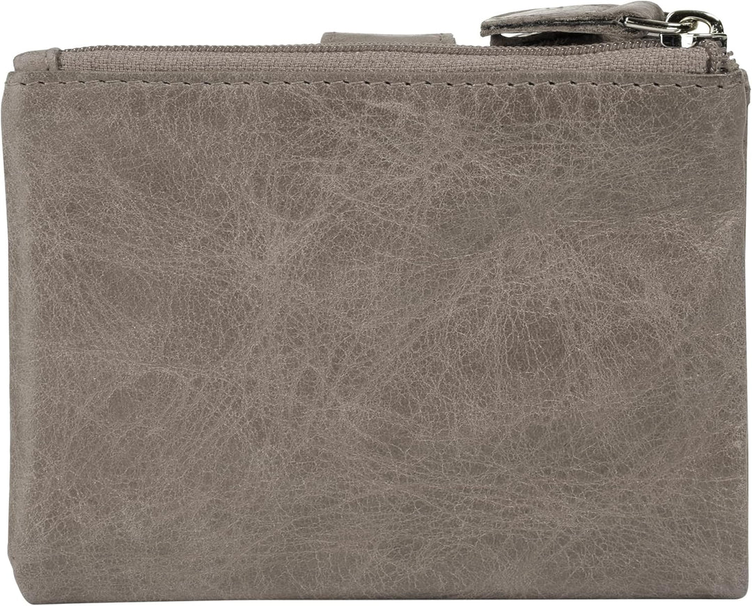 bruno banani kleine Geldbörse im Querformat Echt Leder Damen | RFID-Schutz, 8 Kartenfächer, kompakte