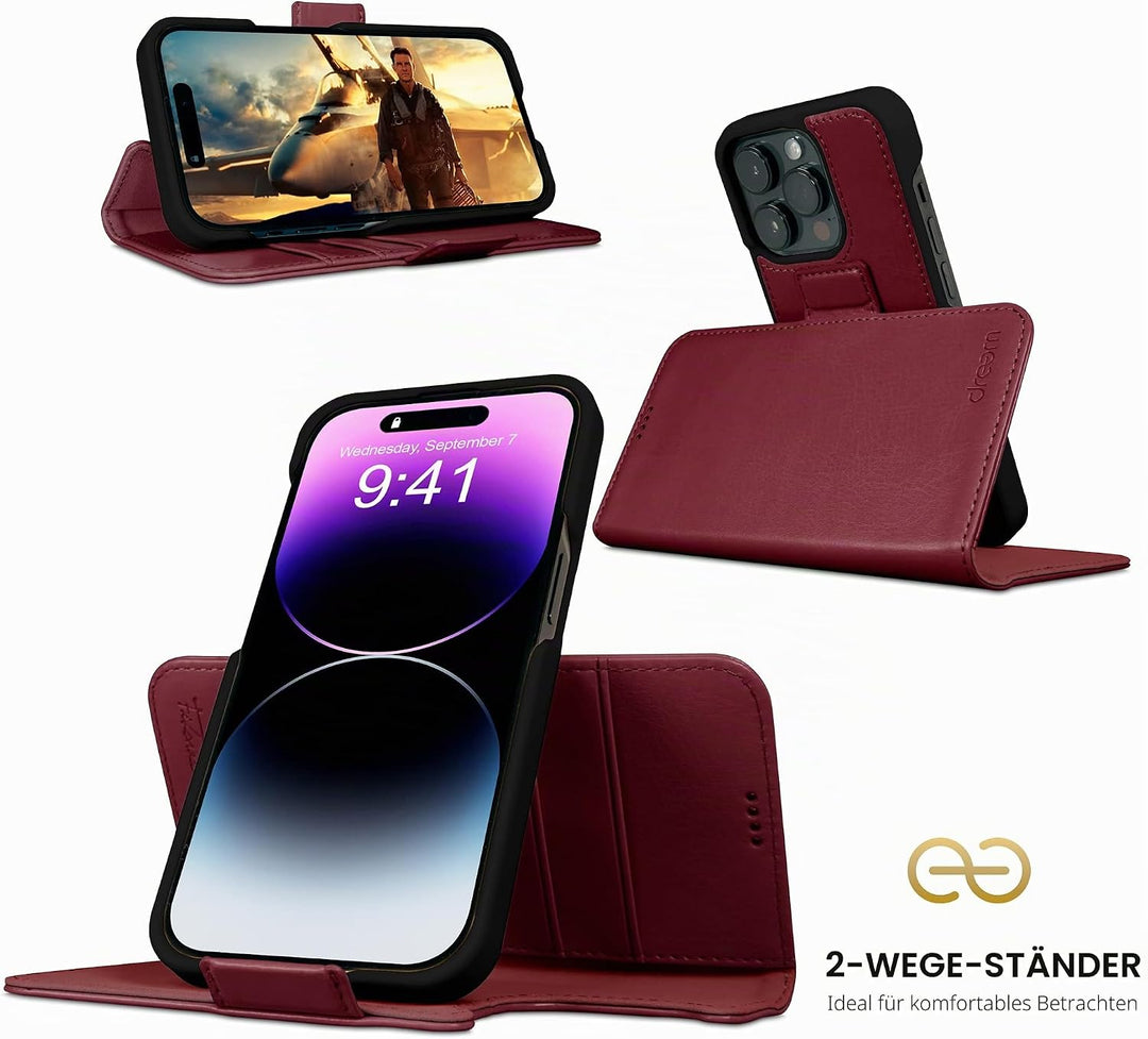 Dreem Fibonacci iPhone 14 Pro Geldbörsen-Hülle / 2-in-1 Stossfestes MagSafe Case und abnehmbares Lux