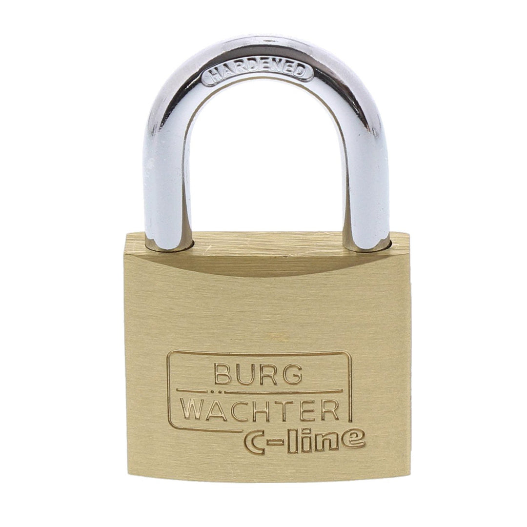 Burg Wächter Vorhängeschloss, 2er-Set, 6 mm Bügelstärke, 4 Schlüssel, Duo 222 40 SB, Messing, Bügels