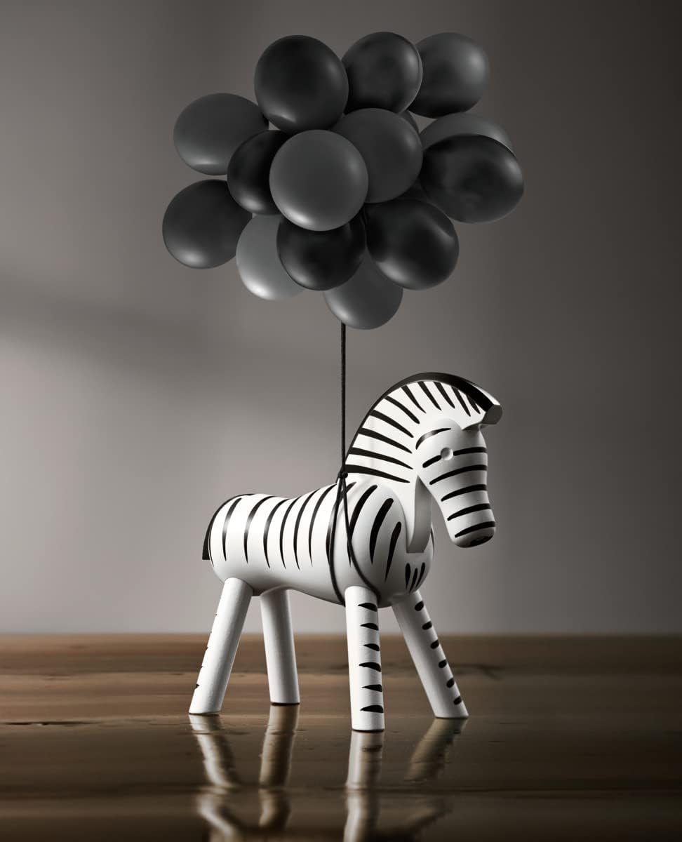 Kay Bojesen Zebra Figuren 14 cm Holzfiguren Weihnachtsdekoration, schwarz H14 cm Zebra, H14 cm Zebra