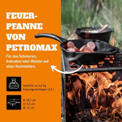 Petromax Feuerpfanne (Ø40 cm, mit Stiel), 40 cm