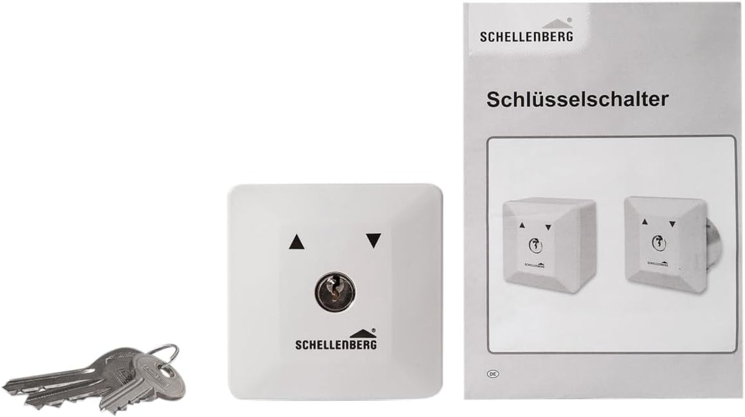Schellenberg 25101 Schlüsselschalter Aufputz austauschbarer Schliesszylinder inkl. 3 Schlüssel, zur