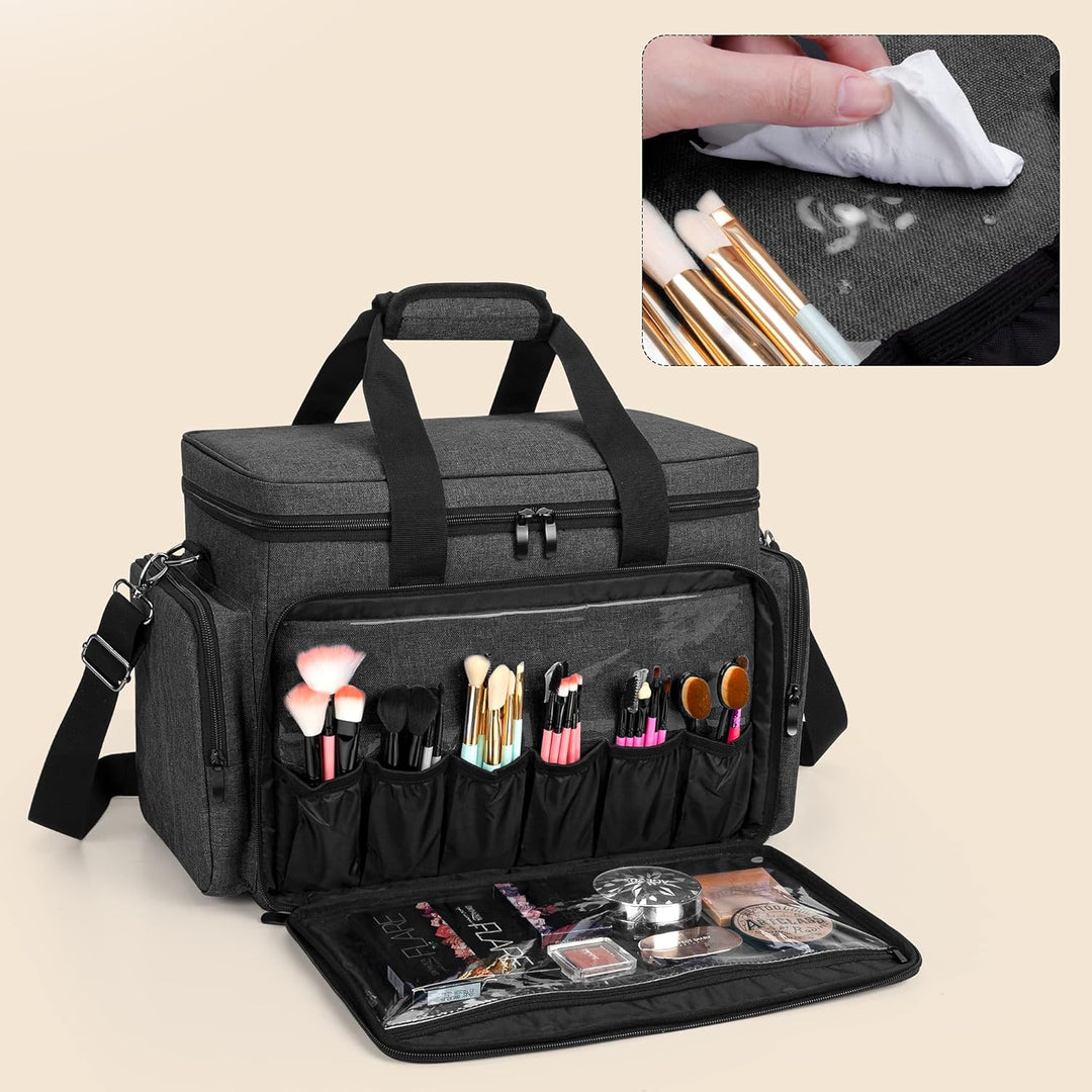 BAFASO Make Up Organizer Tasche, Kosmetik Aufbewahrung für Make Up, Grosse Kosmetiktasche für Make U