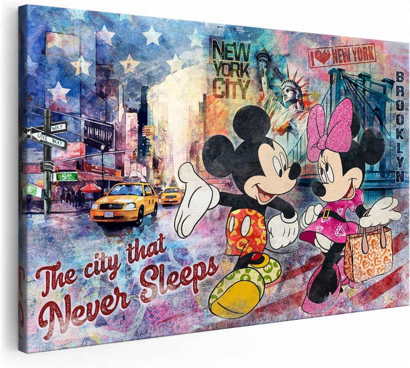 Artmazing | Mickey und Minnie Maus Bild | Mickey Maus Bild | Coole Wandbilder Wohnzimmer | Bild Minn