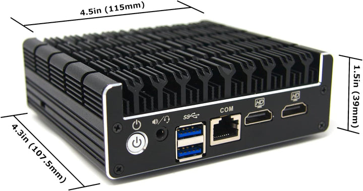 Protectli Vault FW4B - 4 Port, Firewall Micro Appliance/Mini PC - Intel Quad Core (Celeron J3160), A