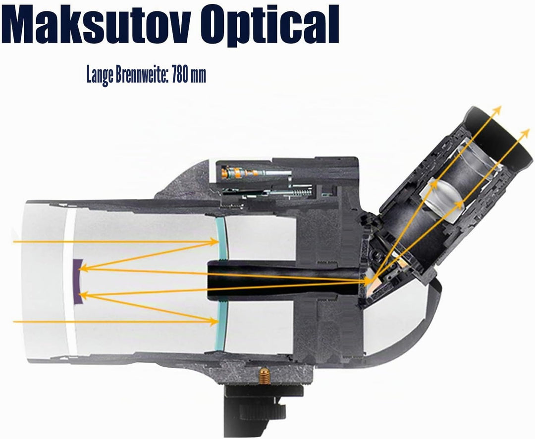 Svbony SV41 Mak Spektiv mit Stativ, Smartphone-Adapter, kabelloser Controller, 25-75 x 70 mm abgewin