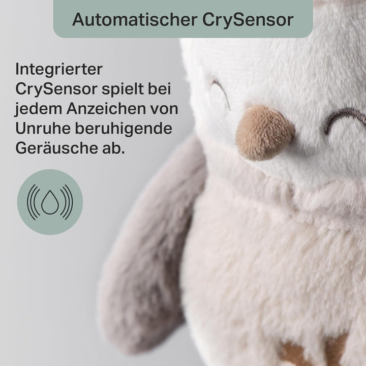 Tommee Tippee Deluxe Ton- und Licht-Einschlafhilfe für Babys und Kleinkinder mit CrySensor, OllieEul