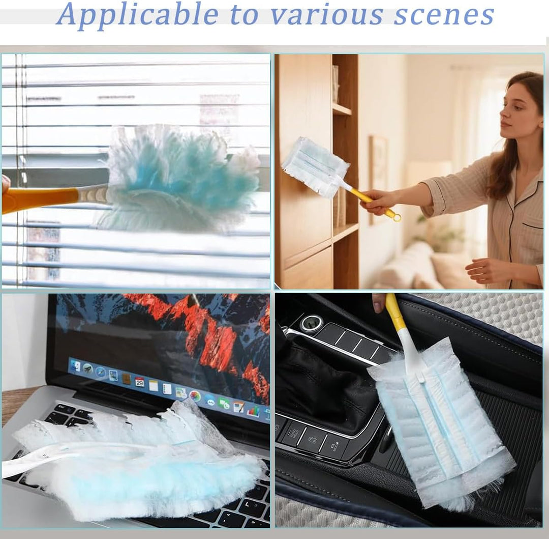 102 Stück Staubmagnet Kompatibel mit Swiffer Staubmagnet Nachfüllpack,Einweg Magnet Staubwedel für S