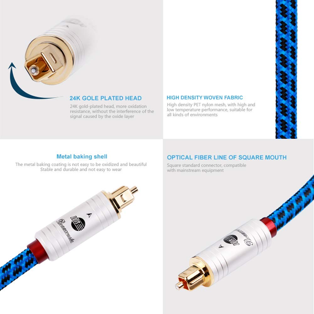 BOAACOUSTIC Audio & hifi Optisches Audiokabel Optical Audio Cable Toslink Kabel Optisches digitales