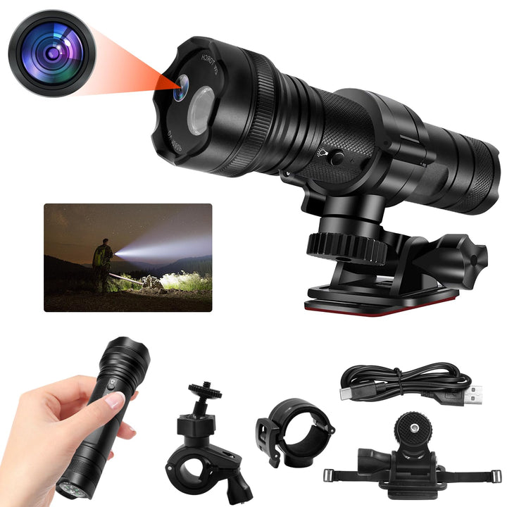 SecuraLen Action Cam, 1080P HD & 120° Weitwinkel Actionkameras, 5 Lichtmodi Actioncam mit 2600mAh Ak