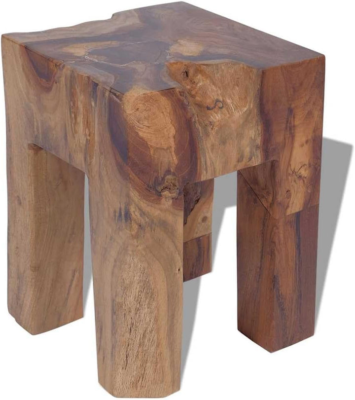 vidaXL Teak Massivholz Hocker Sitzhocker Fusshocker Beistelltisch 30x30x40cm Holz