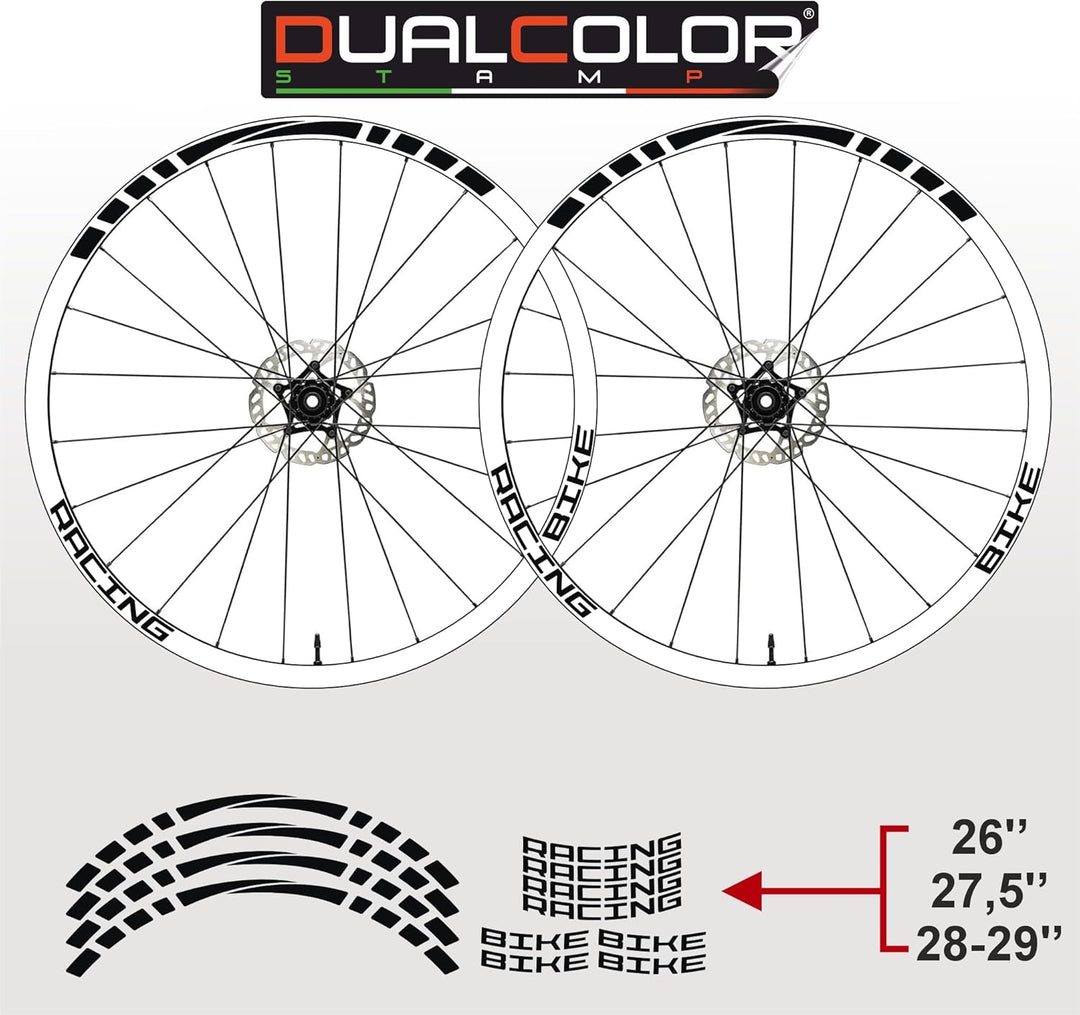 Aufkleber Felgen MTB 26" - 27,5" - 28-29" Zoll Rad MTB Bike Sticker Felgen MTB Racing COD. B0141 (26