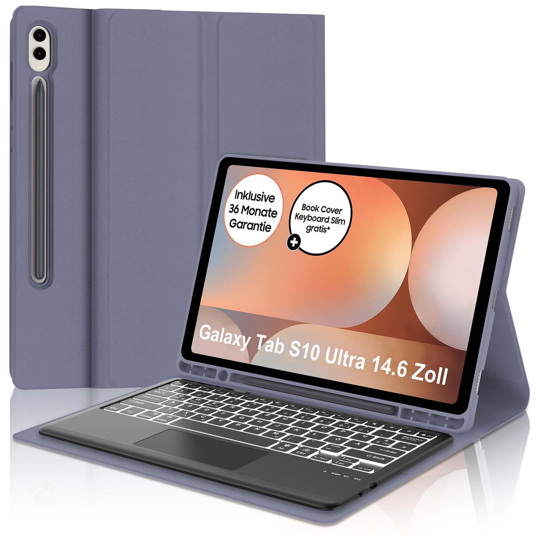 IVEOPPE Tastatur für Samsung Galaxy Tab S10 Ultra 2024, Hülle mit Tastatur Galaxy Tab S10 /S9 Ultra,