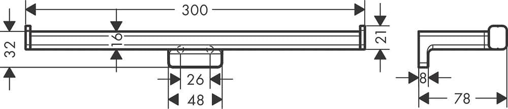 hansgrohe Doppel-Toilettenpapierhalter AddStoris, Doppelpapierrollenhalter Chrom, 2 Rollen 2 Rollen