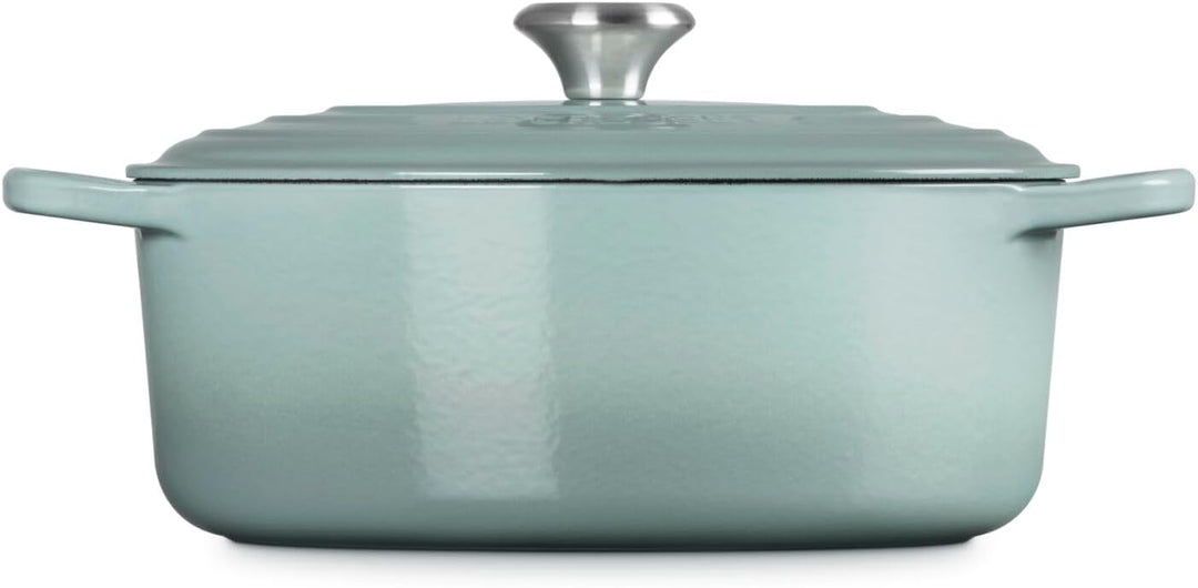 Le Creuset Signature Ovaler Bräter aus Gusseisen, 29 cm, 4,7 Liter, Sea Salt