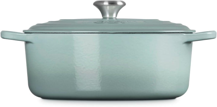 Le Creuset Signature Ovaler Bräter aus Gusseisen, 29 cm, 4,7 Liter, Sea Salt