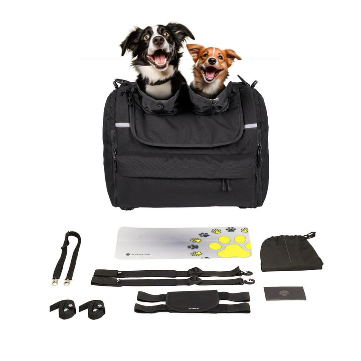 Pet Bag Motorrad Tasche für Hunde (2-36 kg), wasserdicht, tragbar, dreifach belüftet, Gepäckablage o