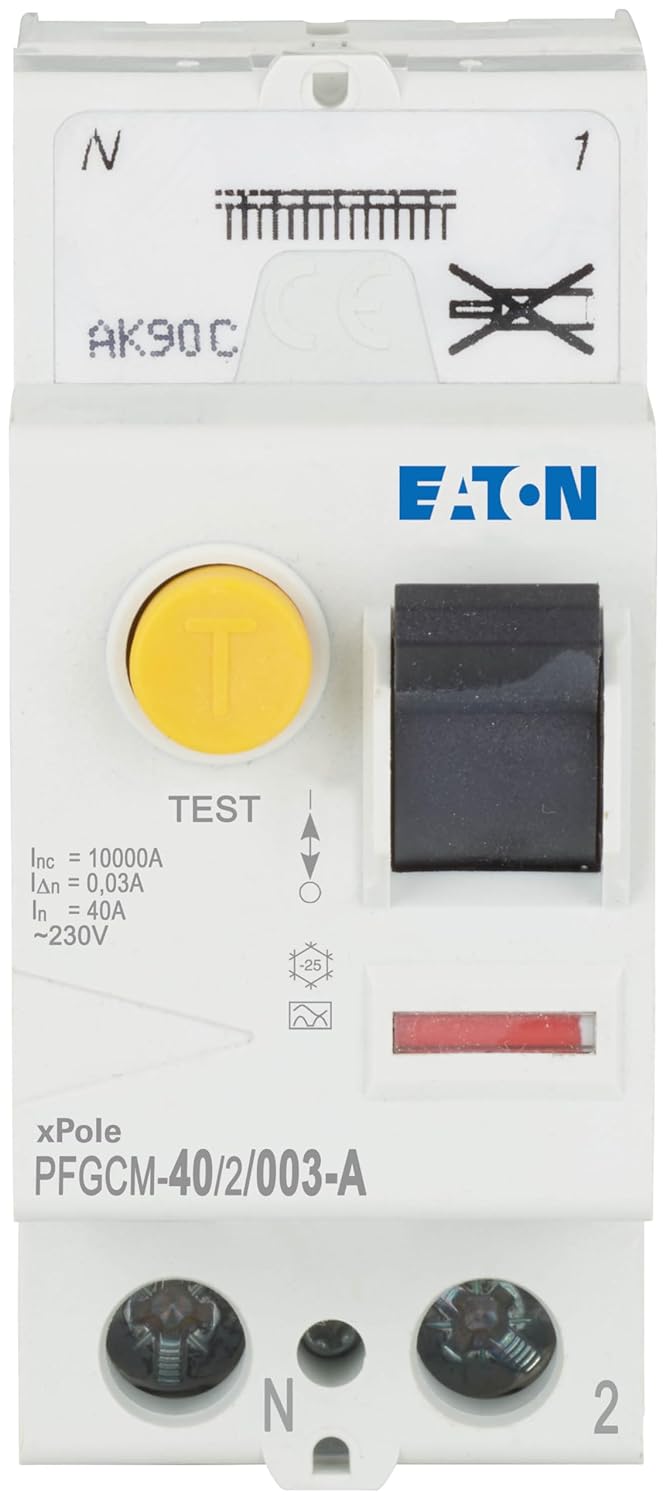 EATON 109272 PFGM-40/2/003 – Differentialschalter – Weiss – Controller schwarz – 2 Pole / 40 A / 30