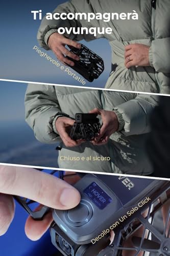 HOVERAir X1 PROMAX Drohne mit Kamera 8K, Faltbar Action Cam mit über 15 vollautomatischen Flugmodi,
