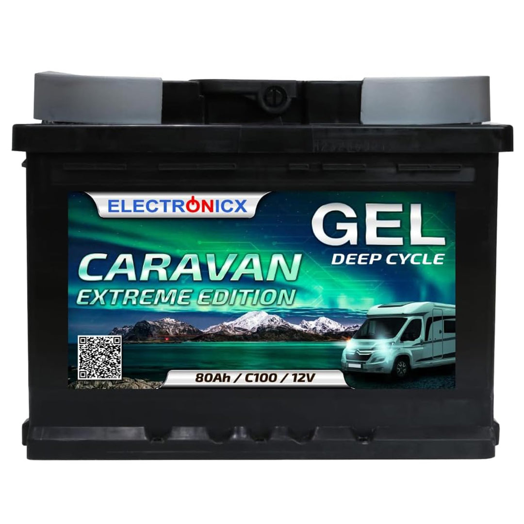 Gel Batterie 12v 80Ah Electronicx Caravan Extreme Edition Solarbatterie 12v Akku 12v Solar Batterien