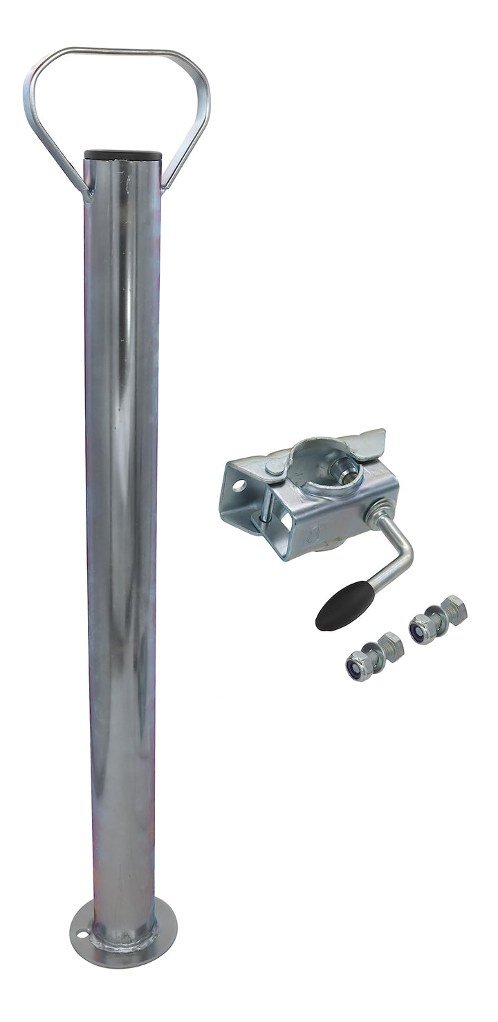 Trailer parts4u Anhänger Stützen Stützrohr Abstellstützen 700mm 70cm Rohrstütze Stützfuss/wahlweise