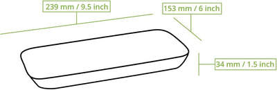 BIOZOYG Palmware - hochwertige Einweg Suppenteller tief rechteckig I 24x15 cm 100 Stück Snackschale