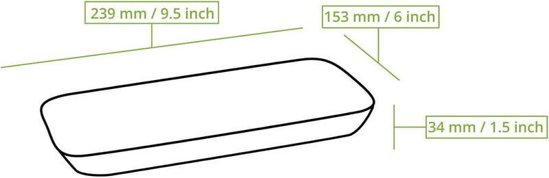 BIOZOYG Palmware - hochwertige Einweg Suppenteller tief rechteckig I 24x15 cm 100 Stück Snackschale