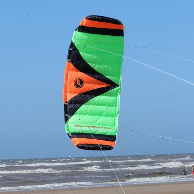 Wolkenstürmer® Paraflex Trainer 3-Leiner Lenkmatte 3.1 grün/orange - „Ready to Fly“ Kite Drachen ink