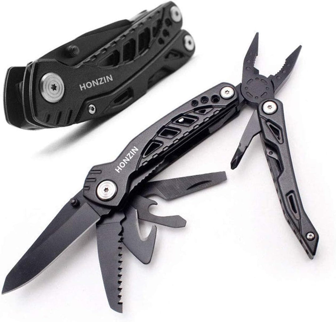 Multi Tool Messerzange Set, 13 in 1 faltbare Zange Edelstahl Multitool mit Nylon-Beutel Ideales Tasc