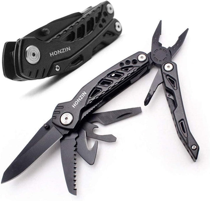 Multi Tool Messerzange Set, 13 in 1 faltbare Zange Edelstahl Multitool mit Nylon-Beutel Ideales Tasc