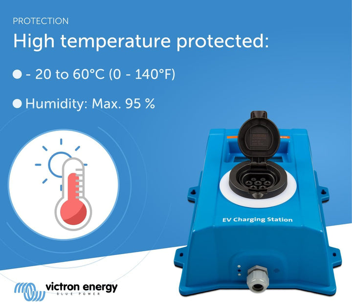 Victron Energy EV-Ladestation, 170-265 VAC 22 kW, Ladegerät für Elektrofahrzeuge, Wi-Fi- und Bluetoo